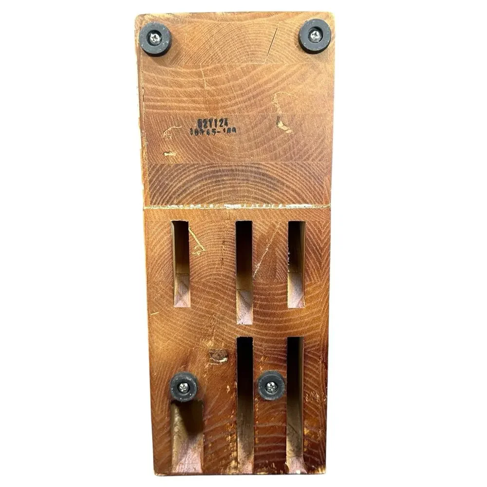J.A. Henckels Self-Sharpening Knife Block 6-Slot Wood/STAINLESS Sharpening Block